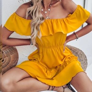 Off the shoulder ruffled dress